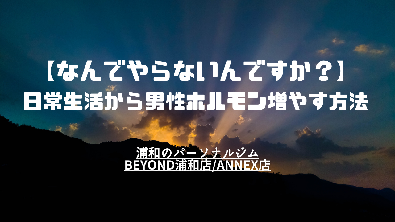 筋肉増量に必須なテストステロン！日常生活から高める方法についてパーソナルトレーナーが徹底解説！