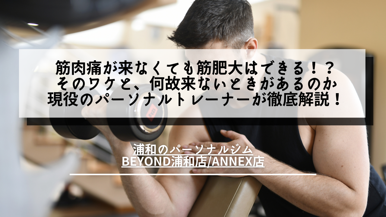 筋肉痛が来なくても筋肥大はできる！？ そのワケと、何故来ないときがあるのか 現役のパーソナルトレーナーが徹底解説！